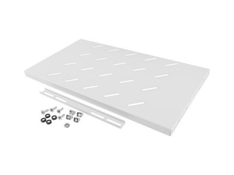 Półka do szaf 19 cali 450 mm 1U 500x280 mm, szara Półka do szaf 19 cali 450 mm 1U 500x280 mm, szara
