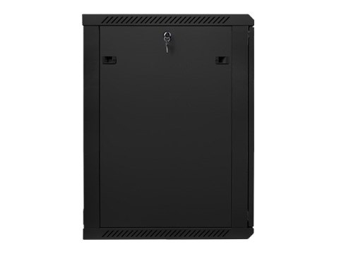 Szafa instalacyjna wisząca 19'' 18U 600X600mm czarna (drzwi szklane)