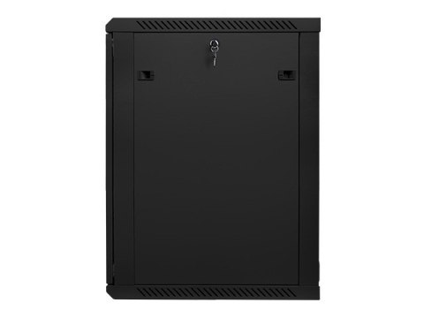 Szafa instalacyjna wisząca 19'' 18U 600X600mm czarna (drzwi szklane)