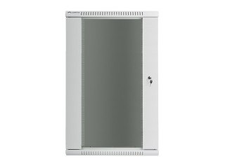 Szafa instalacyjna wisząca 19'' 22U 600X450mm szara (drzwi szklane)