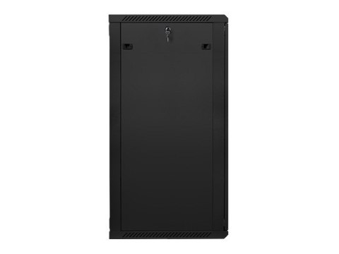Szafa instalacyjna wisząca 19'' 27U 600X600mm czarna (drzwi szklane)