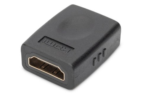 Adapter HDMI HighSpeed z Ethernetem 4K 60Hz UHD Typ HDMI A/HDMI A Ż/Ż Czarny Adapter HDMI HighSpeed z Ethernetem 4K 60Hz UHD Typ HDMI A/HDMI A Ż/Ż Czarny