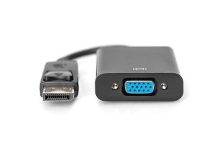 Kabel adapter Displayport z zatrzaskiem 1080p 60Hz FHD Typ DP/DSUB15 M/Ż 0,15m Czarny