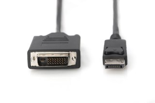 Kabel adapter Displayport z zatrzaskiem 1080p 60Hz FHD Typ DP/DVI-D (24+1) M/M 5m Czarny
