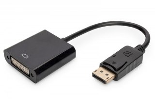 Kabel adapter Displayport z zatrzaskiem 1080p 60Hz FHD Typ DP/DVI-I (24+5) M/Ż czarny 0,15m