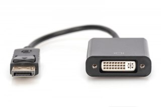 Kabel adapter Displayport z zatrzaskiem 1080p 60Hz FHD Typ DP/DVI-I (24+5) M/Ż czarny 0,15m