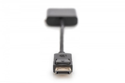 Kabel adapter Displayport z zatrzaskiem 1080p 60Hz FHD Typ DP/DVI-I (24+5) M/Ż czarny 0,15m Kabel adapter Displayport z zatrzaskiem 1080p 60Hz FHD Typ DP/DVI-I (24+5) M/Ż czarny 0,15m