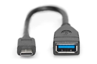 Kabel adapter USB 3.1 Gen 1 SuperSpeed OTG Typ USB C/USB A M/Ż 0,15m Czarny