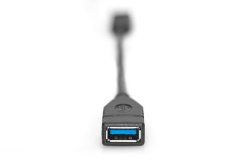 Kabel adapter USB 3.1 Gen 1 SuperSpeed OTG Typ USB C/USB A M/Ż 0,15m Czarny