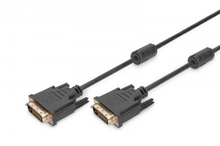 Kabel połączeniowy DVI-D DualLink WQXGA 30Hz HD Typ DVI-D (24+1)/DVI-D (24+1) M/M 5m Czarny