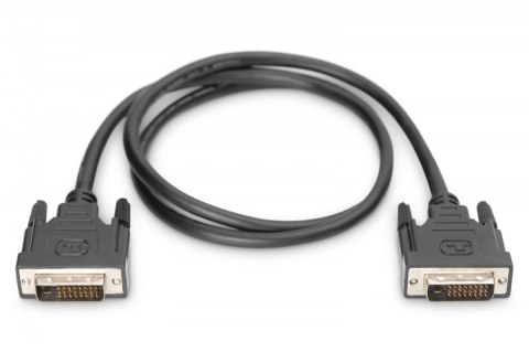 Kabel połączeniowy DVI-D DualLink WQXGA 30Hz Typ DVI-D (24+1)/DVI-D (24+1) M/M 1m Czarny