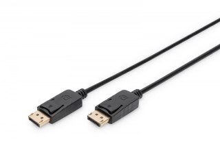 Kabel połączeniowy DisplayPort z zatrzaskami 4K 60Hz UHD Typ DP/DP M/M 5m Czarny