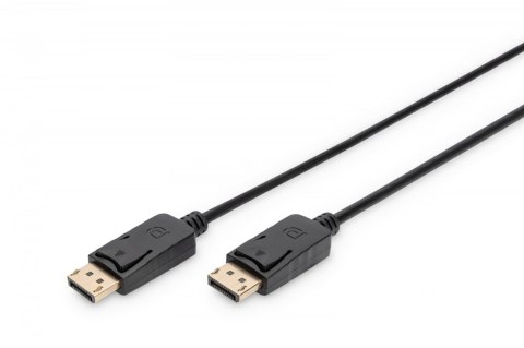 Kabel połączeniowy DisplayPort z zatrzaskami 4K 60Hz UHD Typ DP/DP M/M 5m Czarny Kabel połączeniowy DisplayPort z zatrzaskami 4K 60Hz UHD Typ DP/DP M/M 5m Czarny