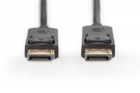 Kabel połączeniowy DisplayPort z zatrzaskami 4K 60Hz UHD Typ DP/DP M/M 5m Czarny Kabel połączeniowy DisplayPort z zatrzaskami 4K 60Hz UHD Typ DP/DP M/M 5m Czarny
