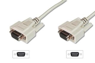 Kabel połączeniowy RS232 1:1 Typ DSUB9/DSUB9 Ż/Ż 3m Szary