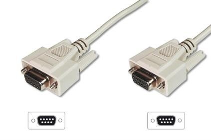 Kabel połączeniowy RS232 1:1 Typ DSUB9/DSUB9 Ż/Ż 3m Szary Kabel połączeniowy RS232 1:1 Typ DSUB9/DSUB9 Ż/Ż 3m Szary
