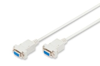 Kabel połączeniowy RS232 null-modem Typ DSUB9/DSUB9 Ż/Ż 1,8m Szary
