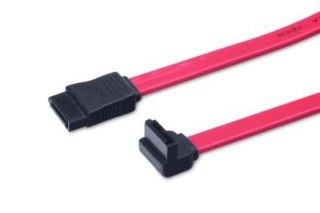 Kabel połączeniowy Serial ATA Typ SATA (7pin) kątowy/SATA (7pin) Ż/Ż 0,5m Czerwony