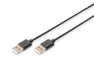 Kabel połączeniowy USB 2.0 HighSpeed Typ USB A/USB A M/M 3m Czarny