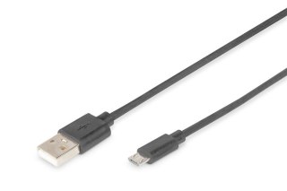 Kabel połączeniowy USB 2.0 HighSpeed Typ USB A/microUSB B M/M 1m Czarny