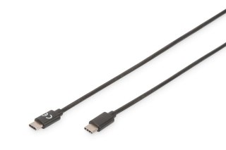 Kabel połączeniowy USB 2.0 HighSpeed Typ USB C/USB C M/M 1m Czarny