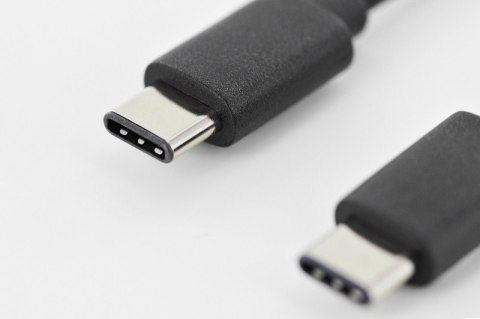 Kabel połączeniowy USB 2.0 HighSpeed Typ USB C/USB C M/M 1m Czarny Kabel połączeniowy USB 2.0 HighSpeed Typ USB C/USB C M/M 1m Czarny