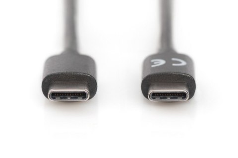 Kabel połączeniowy USB 2.0 HighSpeed Typ USB C/USB C M/M 1m Czarny Kabel połączeniowy USB 2.0 HighSpeed Typ USB C/USB C M/M 1m Czarny