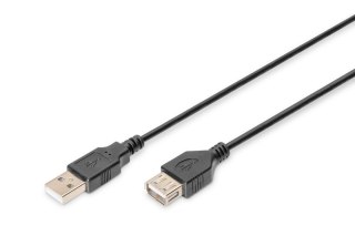 Kabel przedłużający USB 2.0 HighSpeed Typ USB A/USB A M/Ż 3m Czarny