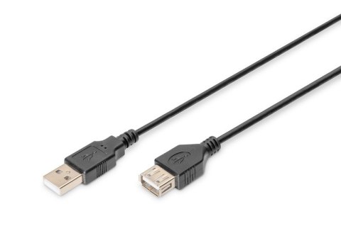 Kabel przedłużający USB 2.0 HighSpeed Typ USB A/USB A M/Ż 3m Czarny Kabel przedłużający USB 2.0 HighSpeed Typ USB A/USB A M/Ż 3m Czarny