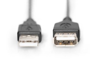 Kabel przedłużający USB 2.0 HighSpeed Typ USB A/USB A M/Ż 3m Czarny
