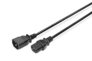 Kabel przedłużający zasilający Typ IEC C14/IEC C13 M/Ż 1,2m Czarny
