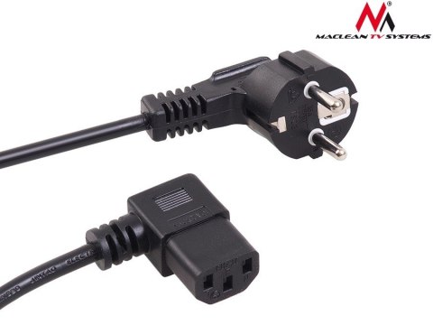 Kabel zasilający kątowy 3 pin 3M wtyk EU MCTV-803 Kabel zasilający kątowy 3 pin 3M wtyk EU MCTV-803