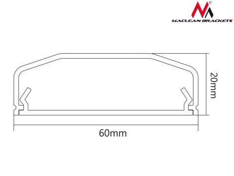 Listwa maskująca do kabli MC-693 S 60 x 20 x 750 mm Listwa maskująca do kabli MC-693 S 60 x 20 x 750 mm