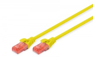 Patch cord U/UTP kat.6 PVC 0,5m Żółty