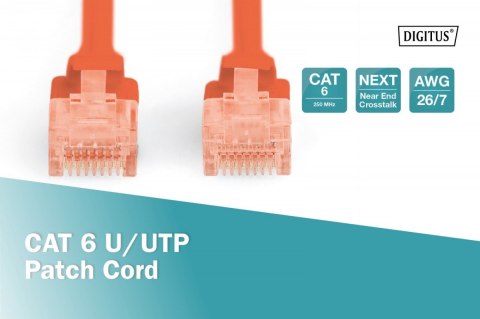Patch cord U/UTP kat.6 PVC 1m czerwony Patch cord U/UTP kat.6 PVC 1m czerwony