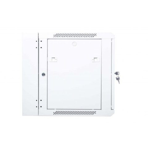 Szafa wisząca dwusekcyjna 19 9U 501/600/550mm, drzwi szklane, szara (RAL 7035), zmontowana Szafa wisząca dwusekcyjna 19 9U 501/600/550mm, drzwi szklane, szara (RAL 7035), zmontowana