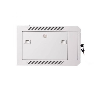Szafa wisząca jednosekcyjna 19 4U 279/600/450mm, drzwi metalowe, szara (RAL7035), zmontowana