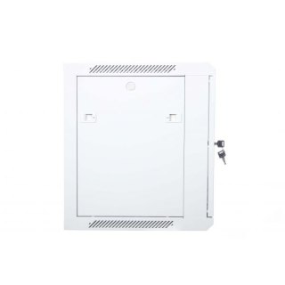 Szafa wisząca jednosekcyjna 19 9U 501/600/450mm, drzwi metalowe, szara (RAL 7035), zmontowana