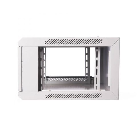 Szafa wisząca jednosekcyjna 19 cali 6U 368/600/450mm, drzwi szklane, szara (RAL7035), zmontowana Szafa wisząca jednosekcyjna 19 cali 6U 368/600/450mm, drzwi szklane, szara (RAL7035), zmontowana