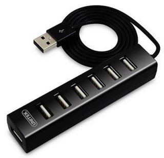 HUB 7x USB2.0 CZARNY ; Y-2160