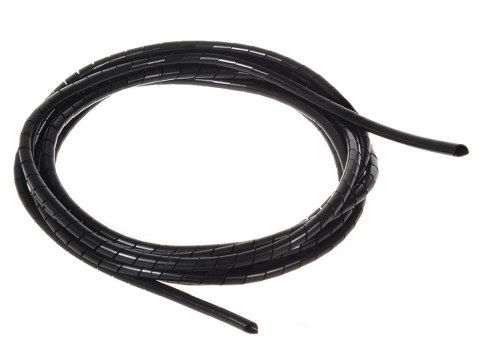 Osłona maskująca na kable MCTV-684 B (5*6mm) 3m Spirala Czarna Osłona maskująca na kable MCTV-684 B (5*6mm) 3m Spirala Czarna