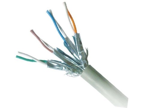 Patch cord S/FTP Kat6A LSHZ 0.5m szary Patch cord S/FTP Kat6A LSHZ 0.5m szary