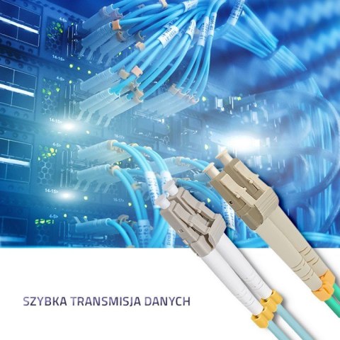 Patchcord światłowodowy LC/UPC-LC/UPC | MM | 50/125 | OM3 | 1m Patchcord światłowodowy LC/UPC-LC/UPC | MM | 50/125 | OM3 | 1m