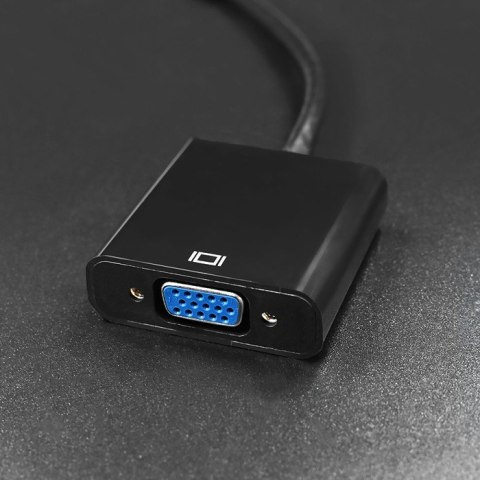 Adapter Micro HDMI D męski / VGA żeński | +3,5mm AUX | 0,2m Adapter Micro HDMI D męski / VGA żeński | +3,5mm AUX | 0,2m
