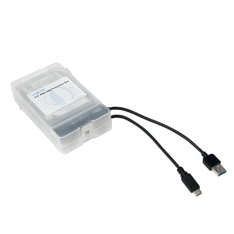 Pudełko ochronne 2xHDD 2.5 cala, transparentne