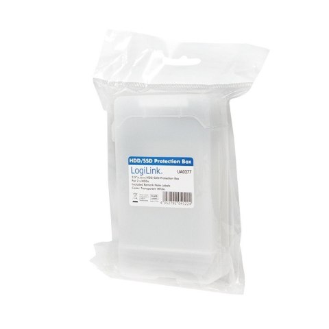 Pudełko ochronne 2xHDD 2.5 cala, transparentne