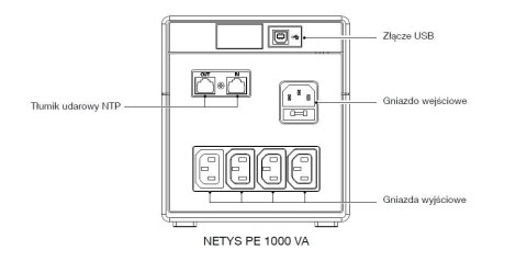 UPS NETYS PE 1000VA/600W 230V/AVR/4XIEC 320,LED,USB UPS NETYS PE 1000VA/600W 230V/AVR/4XIEC 320,LED,USB