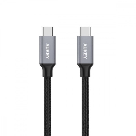 CB-CD5 kabel USB-C - USB-C 1m 60W PD 3A 20V nylonowy oplot czarny CB-CD5 kabel USB-C - USB-C 1m 60W PD 3A 20V nylonowy oplot czarny