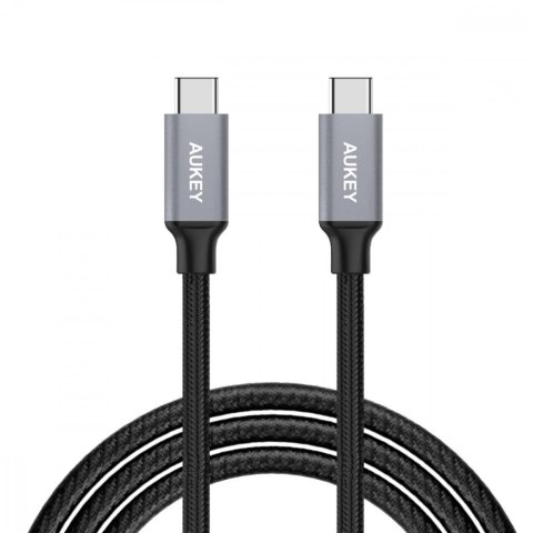 CB-CD5 kabel USB-C - USB-C 1m 60W PD 3A 20V nylonowy oplot czarny CB-CD5 kabel USB-C - USB-C 1m 60W PD 3A 20V nylonowy oplot czarny
