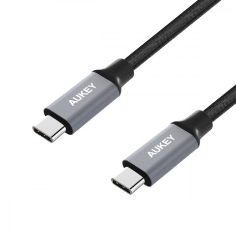 CB-CD5 kabel USB-C - USB-C 1m 60W PD 3A 20V nylonowy oplot czarny CB-CD5 kabel USB-C - USB-C 1m 60W PD 3A 20V nylonowy oplot czarny
